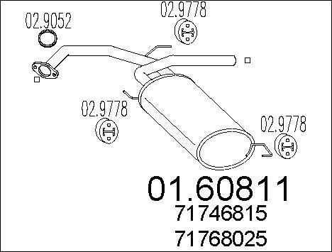 MTS 01.60811 - Глушник вихлопних газів кінцевий autocars.com.ua