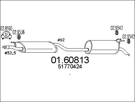 MTS 01.60813 - Глушник вихлопних газів кінцевий autocars.com.ua