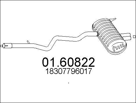 MTS 01.60822 - Глушник вихлопних газів кінцевий autocars.com.ua