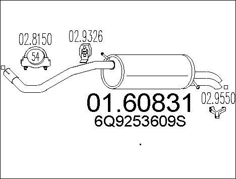 MTS 01.60831 - Глушник вихлопних газів кінцевий autocars.com.ua
