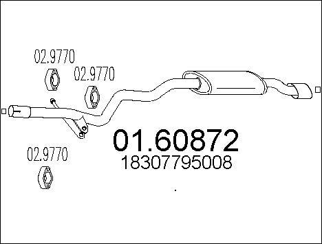 MTS 01.60872 - Глушник вихлопних газів кінцевий autocars.com.ua