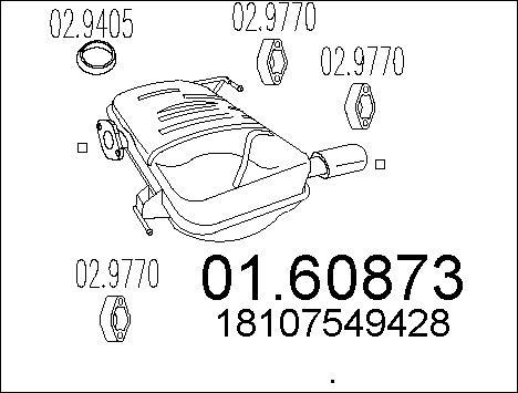 MTS 01.60873 - Глушник вихлопних газів кінцевий autocars.com.ua