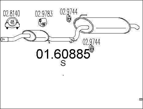 MTS 01.60885 - Глушник вихлопних газів кінцевий autocars.com.ua