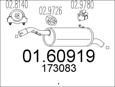 MTS 01.60919 - Глушитель выхлопных газов, конечный autodnr.net