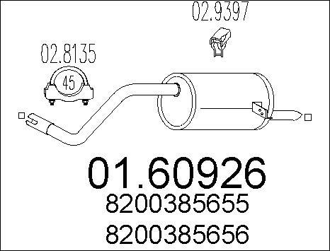 MTS 01.60926 - Глушитель выхлопных газов, конечный avtokuzovplus.com.ua