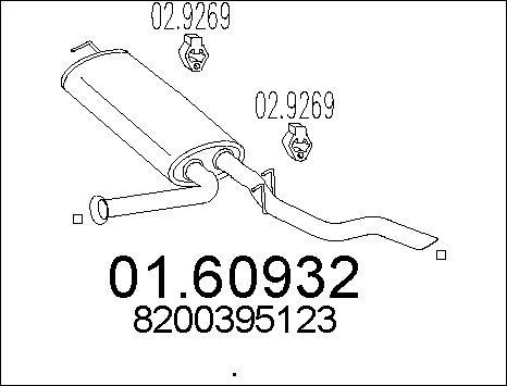 MTS 01.60932 - Глушник вихлопних газів кінцевий autocars.com.ua