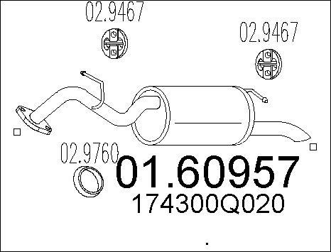 MTS 01.60957 - Глушник вихлопних газів кінцевий autocars.com.ua