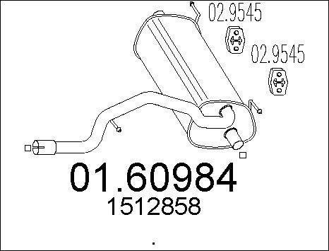 MTS 01.60984 - Глушник вихлопних газів кінцевий autocars.com.ua