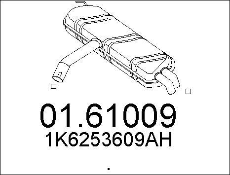 MTS 01.61009 - Глушник вихлопних газів кінцевий autocars.com.ua