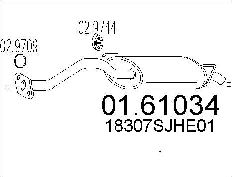 MTS 01.61034 - Глушник вихлопних газів кінцевий autocars.com.ua