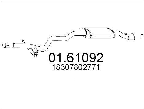 MTS 01.61092 - Глушник вихлопних газів кінцевий autocars.com.ua