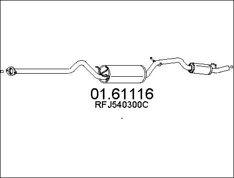 MTS 01.61116 - Глушник вихлопних газів кінцевий autocars.com.ua