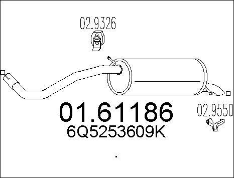 MTS 01.61186 - Глушитель выхлопных газов, конечный avtokuzovplus.com.ua