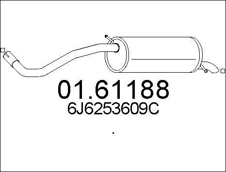 MTS 01.61188 - Глушитель выхлопных газов, конечный avtokuzovplus.com.ua