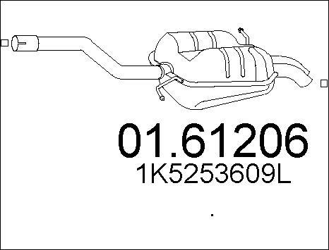 MTS 01.61206 - Глушник вихлопних газів кінцевий autocars.com.ua