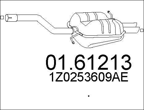 MTS 01.61213 - Глушник вихлопних газів кінцевий autocars.com.ua