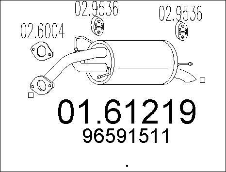 MTS 01.61219 - Глушник вихлопних газів кінцевий autocars.com.ua