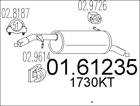 MTS 01.61235 - Глушитель выхлопных газов, конечный avtokuzovplus.com.ua