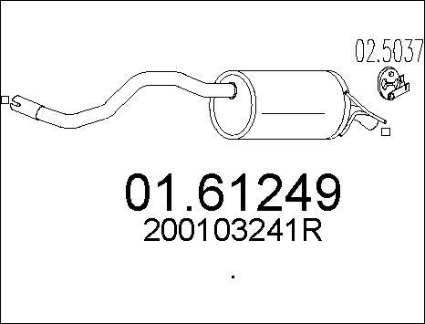 MTS 01.61249 - Глушитель выхлопных газов, конечный avtokuzovplus.com.ua