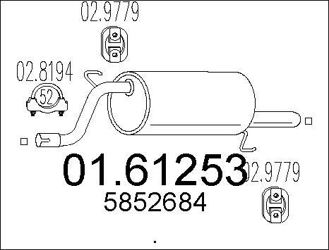 MTS 01.61253 - Глушитель выхлопных газов, конечный avtokuzovplus.com.ua