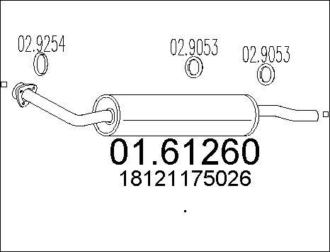 MTS 01.61260 - Глушник вихлопних газів кінцевий autocars.com.ua