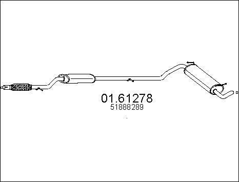 MTS 01.61278 - Глушник вихлопних газів кінцевий autocars.com.ua