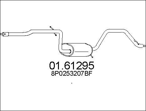MTS 01.61295 - Глушник вихлопних газів кінцевий autocars.com.ua