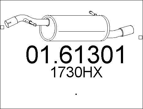 MTS 01.61301 - Глушитель выхлопных газов, конечный avtokuzovplus.com.ua