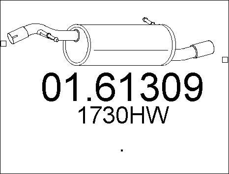 MTS 01.61309 - Глушник вихлопних газів кінцевий autocars.com.ua