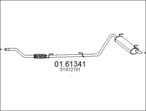 MTS 01.61341 - Глушник вихлопних газів кінцевий autocars.com.ua