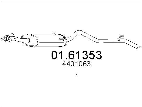 MTS 01.61353 - Глушник вихлопних газів кінцевий autocars.com.ua