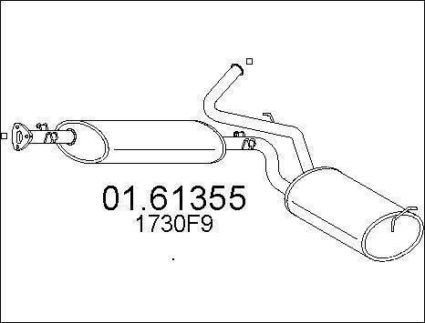 MTS 01.61355 - Глушник вихлопних газів кінцевий autocars.com.ua