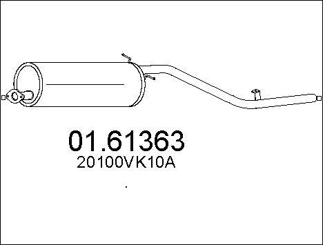 MTS 01.61363 - Глушник вихлопних газів кінцевий autocars.com.ua