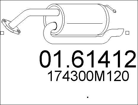 MTS 01.61412 - Глушник вихлопних газів кінцевий autocars.com.ua