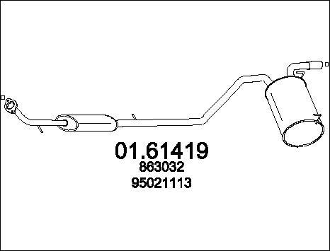MTS 01.61419 - Глушитель выхлопных газов, конечный avtokuzovplus.com.ua