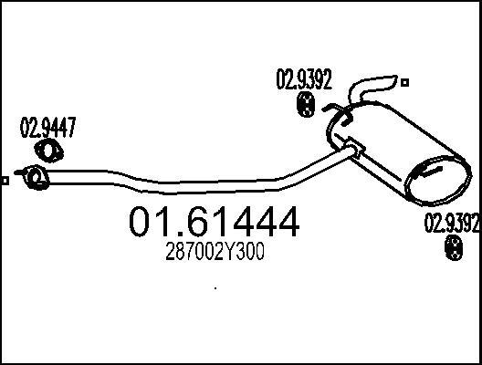 MTS 01.61444 - Глушник вихлопних газів кінцевий autocars.com.ua