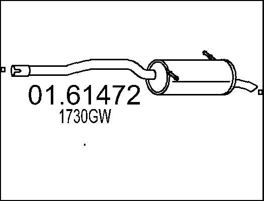 MTS 01.61472 - Глушник вихлопних газів кінцевий autocars.com.ua