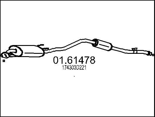 MTS 01.61478 - Глушник вихлопних газів кінцевий autocars.com.ua