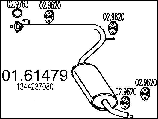 MTS 01.61479 - Глушник вихлопних газів кінцевий autocars.com.ua