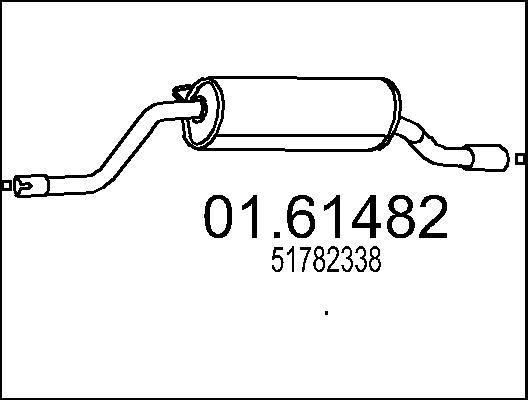 MTS 01.61482 - Глушник вихлопних газів кінцевий autocars.com.ua