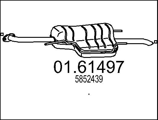 MTS 01.61497 - Глушник вихлопних газів кінцевий autocars.com.ua