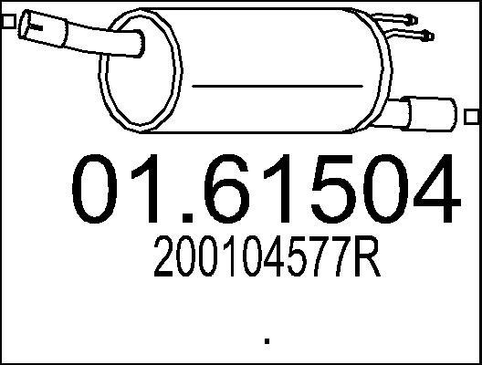 MTS 01.61504 - Глушник вихлопних газів кінцевий autocars.com.ua