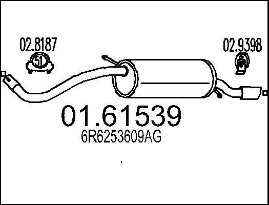 MTS 01.61539 - Глушник вихлопних газів кінцевий autocars.com.ua