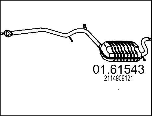 MTS 01.61543 - Глушник вихлопних газів кінцевий autocars.com.ua