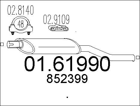 MTS 01.61990 - Глушник вихлопних газів кінцевий autocars.com.ua