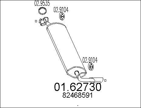MTS 01.62730 - Глушник вихлопних газів кінцевий autocars.com.ua