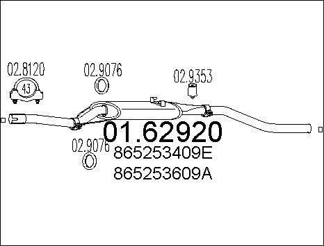 MTS 01.62920 - Глушитель выхлопных газов, конечный avtokuzovplus.com.ua