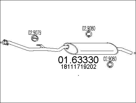 MTS 01.63330 - Глушник вихлопних газів кінцевий autocars.com.ua