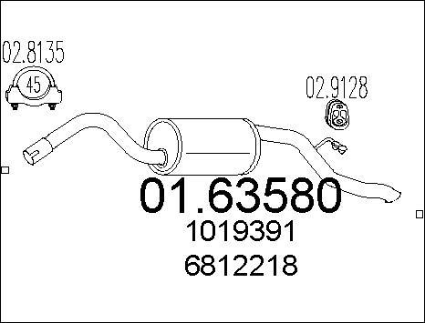 MTS 01.63580 - Глушитель выхлопных газов, конечный avtokuzovplus.com.ua