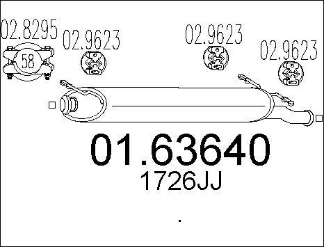 MTS 01.63640 - Глушник вихлопних газів кінцевий autocars.com.ua